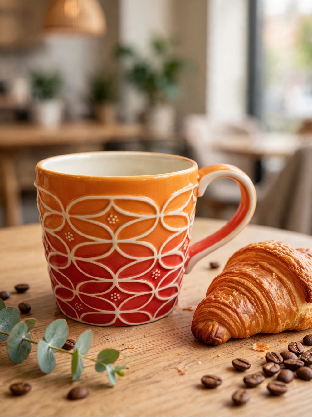 Starbucks Orange Ombre Ceramic Mug
